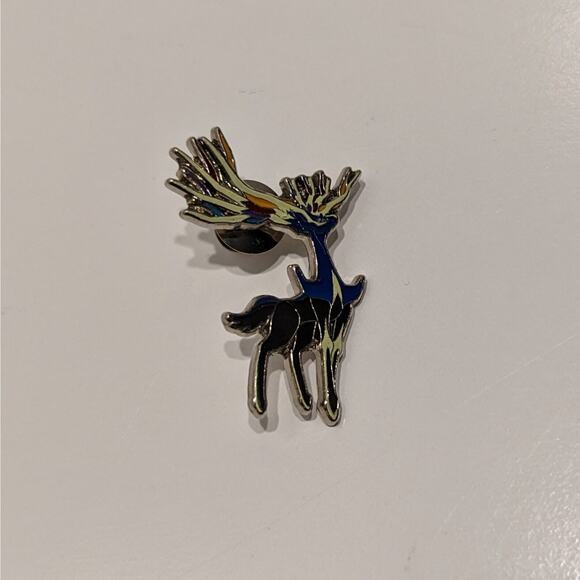 Xerneas Pokémon Enamel Pin, Generation 6 #716 – Aura Trio, Fairy Type - Picture 5 of 5
